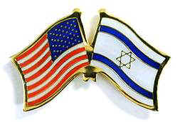 usa israel flag pin